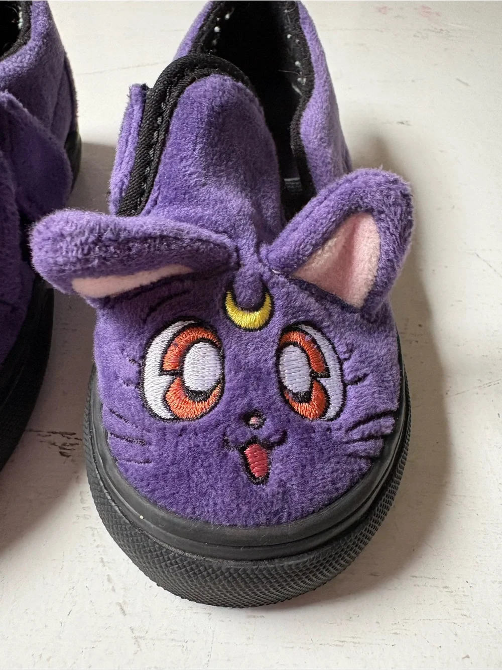 Sailor Moon Cat Slip On Velcro Vans 8T